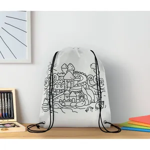Borse Sportive Personalizzate CARRYDRAW per Colorare, Sacchetti Promozionali Personalizzabili con Coulisse per Gadget - Product Image 2