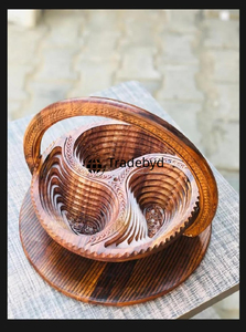 Panier à fruits secs et à collations en bois moderne de qualité supérieure en gros, écologique, en bois naturel, à usages multiples, Tradebyd - Product Image 3