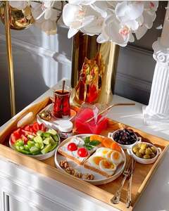 Plateau décoratif en bois polyvalent: bougie parfumée pour la maison, les fêtes d'anniversaire et divers besoins décoratifs. - Product Image 1