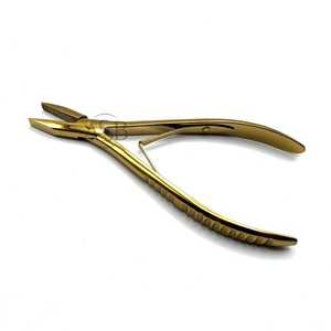 Pince à extensions de cheveux multifonctionnelle en microbilles d'or OEM, impression de logo personnalisée, outils d'extension de cheveux en acier inoxydable - Product Image 1