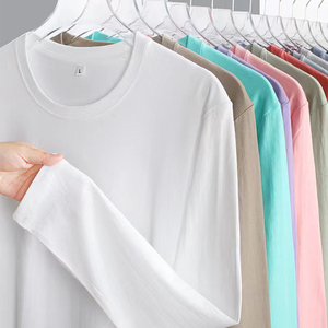 Logotipo personalizado Unisex Blusa de algodón con estampado en blanco Venta al por mayor Calidad Primavera Cuello redondo Camisas Camiseta para hombres DDP Envío - Product Image 1