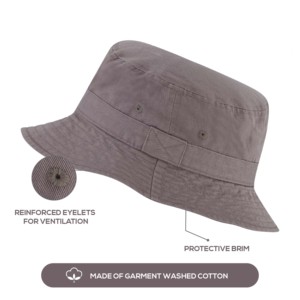 100% Cotton Canvas Bucket Hat Fashionable Knitted High Quality Unisex Casual Striped Summer <b>Beach</b> Wear - Product Image 3