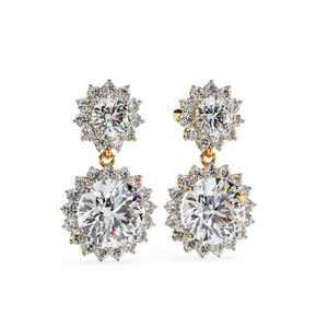 18K Gold Unique Earring with Lab-Grown Diamond Premium Diamond Earrings - Product Image 3