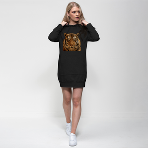 Premium Adult Tiger Hoodie <b>Dress</b> Casual Style with <b>Elastic</b> Waist Washable for Leisure Time - Product Image 1
