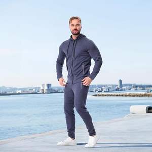 Survêtement de course en gros pour hommes, qualité supérieure avec poche zippée, nouveau design respirant et à séchage rapide, unisexe pour la saison hivernale - Product Image 2