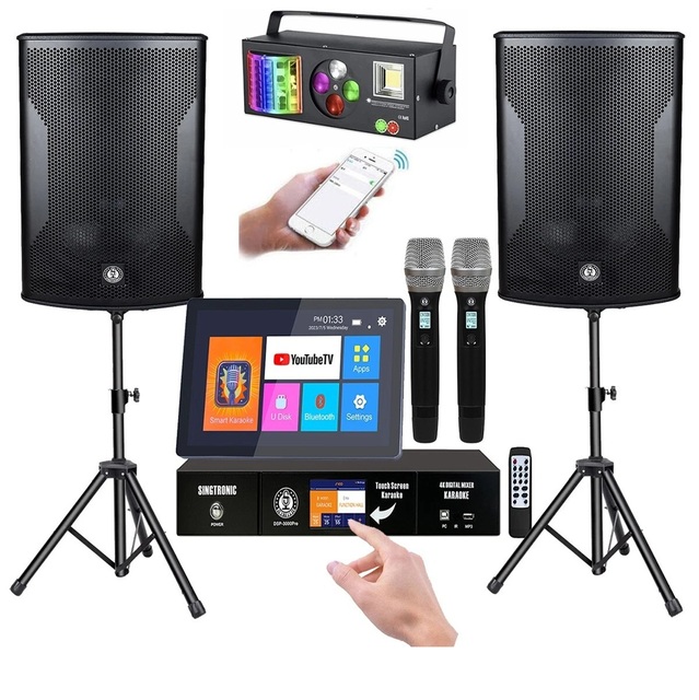 New Karaokee System 4000W Unlimited You tube Touch Screen, Apps