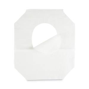 Fundas para asiento de inodoro plegables premium Boardwalk BWKK2500B de 14.17 pulgadas X 16.73 Pulgadas Blancos - 250 Piezas Fundas/Cartón Material de Papel - Product Image 1