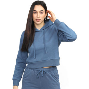 Sudadera con Capucha Corta para Mujer, Ligera, Informal, para Otoño/Invierno, con Logotipo Personalizado de Alta Calidad - Product Image 1