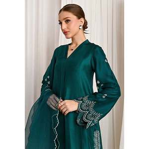 Ensemble chemise et dupatta en satin Elodie - Product Image 5