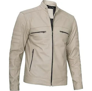 Nouvelle arrivée Veste d'hiver unisexe en cuir de haute qualité avec col montant Style streetwear Design personnalisable 2025 - Product Image 3