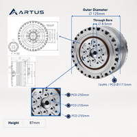 Actionneur de joint robotique planétaire 120 Nm 125 mm CAN/CAN FD Module de joint intégré APM-125-400-R27 pour robots humanoïdes et industriels