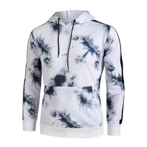 Sweat à capuche surdimensionné 100% coton pour homme avec motif brodé automne saison pull à motif solide impression numérique pull vierge - Product Image 1
