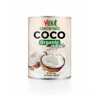 200ml缶 (缶詰) オーガニックココナッツミルク12-14% 脂肪UHTグルテンフリーおよびハラール付きビーガン製品を調理するため