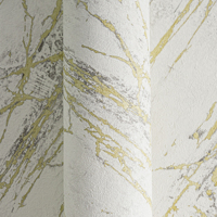 Papel Tapiz de Vinilo Metalizado Blanco Gris Dorado, Fabricado en Alemania, No Tejido, Insonorizante y Antiestático para Sala de Estar y Hotel