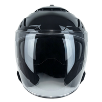 Casque de moto 3/4 ouvert homologué DOT avec double visière pour adultes, idéal pour cyclomoteurs, scooters et motos de route