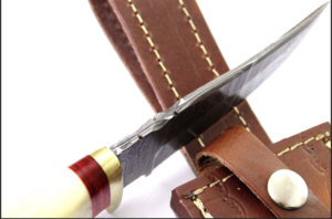 Cuchillo de Caza de Hoja Fija de Alta Calidad al por Mayor, Cuchillos de Caza de Acero de Damasco, Cuchillos de Camping con Mangos Personalizados para Minoristas - Product Image 5