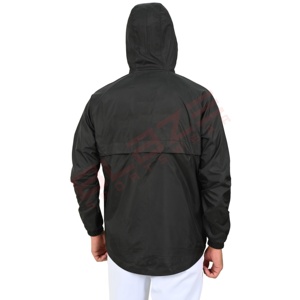 Veste de sport à capuche décontractée pour hommes de haute qualité de couleur unie avec logo personnalisé col montant veste d'extérieur-vente en gros de vestes de sport - Product Image 4