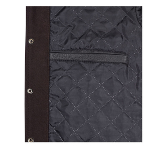 Recién llegado, chaquetas universitarias de calidad premium para hombres, cuello levantado, tela de lana, estilo informal, chaqueta CollegeBaseballjacket para hombres - Product Image 4