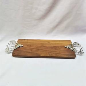 Tabla de cortar de charcutería de madera artesanal con mango, tabla de cortar de madera resistente, precio al por mayor de fábrica - Product Image 5