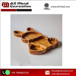 Plateau décoratif en bois avec plateau de service en bois de taille personnalisée pour mariage à la maison, restaurant, bar, hôtel, au meilleur prix - Product Image 6