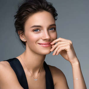 925 Sterling <b>Silver</b> 2.5*5mm 0.54TCW Marquise Cut Moissanite Diamond Exquisite Petals Four Leaf Flower <b>Pendant</b> <b>Necklace</b> Women - Product Image 6