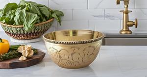 Bol mélangeur rond en métal pour salade, battre les œufs, servir à des fins décoratives et de cuisine bol de service en laiton pour bonbons de taille moyenne - Product Image 6