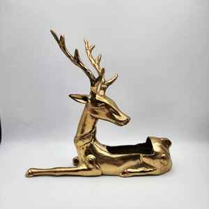 Portavelas de latón de Reno hecho a mano de diseño personalizado para mesa de comedor exportador interior al por mayor de La India con calidad de exportación - Product Image 2