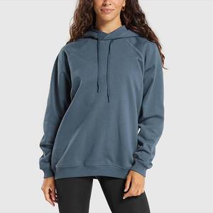 Sudadera con Capucha Informal de Felpa 100% Algodón para Mujer, Color Sólido, Talla Grande, Transpirable, con Logotipo Personalizado para Invierno - Product Image 4