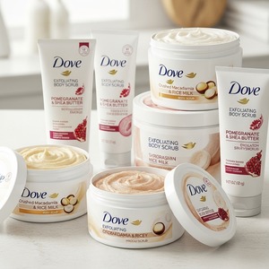 Exfoliante corporal Dove, lavado corporal exfoliante, hidratante, fórmula suave, piel suave, suministro OEM al por mayor - Product Image 3