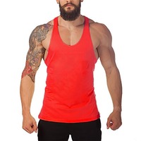 Singlet Gym OEM Grosir untuk Pria, Tank Top Rajut Bernapas, Pakaian Olahraga Stringer, Binaraga Fitness, Custom Poliester/Katun