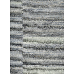 Tapis en laine bleue tissé à la main, motif rayé classique, rectangulaire, pour la décoration de la maison et du salon HWL-424 - Product Image 3