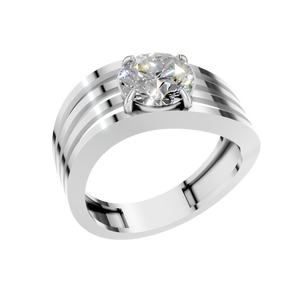 Anillo de Compromiso y Matrimonio de Oro Sólido de 14K/18K con Moissanita VVS D para Hombre y Mujer, Regalo de Aniversario, Joyería Fina para Fiesta - Product Image 1