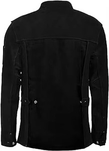 Veste de soudage en cuir marron et bleu Unsex Vestes de sécurité de travail en cuir de vachette fendu robuste pour les soudeurs - Product Image 4