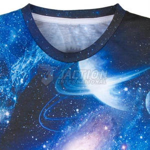 Cómoda camiseta de sublimación con logotipo personalizado de 100% algodón, diseño único, camiseta de sublimación de verano holgada para hombres - Product Image 4