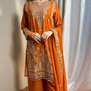 2026 New Designer Unstitched Formal Party <b>Dress</b> Regular Length Salwar Kameez Hand Work Top Selling Indian Pakistani Ethnic Style - Product Image 1