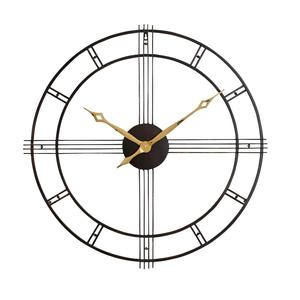 Horloge murale en métal en gros chaud noir et doré fait à la main horloge classique pour hôtel salon décor à la maison utiliser horloge murale montre - Product Image 4