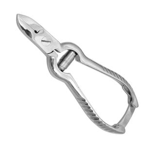 Lame incurvée Poussoir à cuticules Matériau en acier Coupe-ongles incarnés Pinces à ongles avec poignée imprimée Orteils Barrel Spring Denim Tears Nipper - Product Image 1