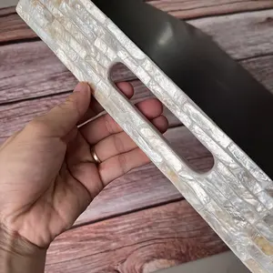 New Arrival Luxury Design Wooden Tray with Mother Pearl Inlay Bone for Food Serving Home Decorative for Ramadan Serving Tray - Product Image 2