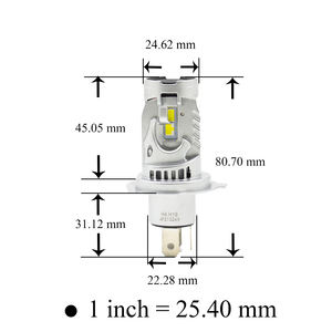 HYUGA U723 LED หลอดไฟสีขาวไฟหน้ารถยนต์ 2 ชิ้น 12V 30W 3000LM IP68 H4/H8/H9/H11/H16/9005 HB3/9006 HB4/9012 HIR2 อลูมิเนียมใหม่ - Product Image 6