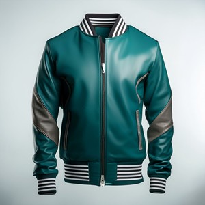 Customizable Men Quick Dry Canvas Varsity Jacket for Sports Running Gym Fitness Winter Letter Pattern Front Logo - Product Image 6