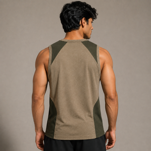 <b>Men's</b> Gym Tank Top Breathable Cotton Sleeveless Fitness Workout <b>Running</b> Sports <b>Vest</b> Custom Wholesale - Product Image 4