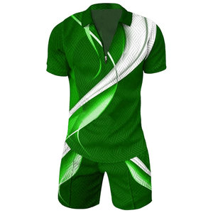 ชุดเซ็ตเสื้อผ้าผู้ชายแฟชั่นใหม่ สไตล์ไฮสตรีท พิมพ์ลายแบบซับลิเมชั่น ระบายอากาศได้ดี ผลิตจากโพลีเอสเตอร์ 100% รับผลิตตามแบบ OEM - Product Image 6