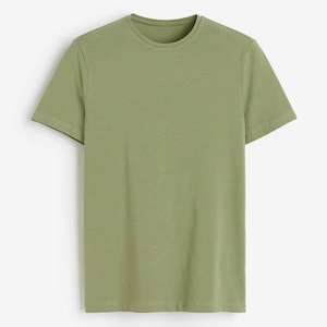 Camiseta de manga corta con cuello redondo para hombre, 100% algodón, secado rápido, duradero, diseño personalizado, Color sólido, 200 gramos, ropa para exteriores, en blanco, 200 gramos - Product Image 5