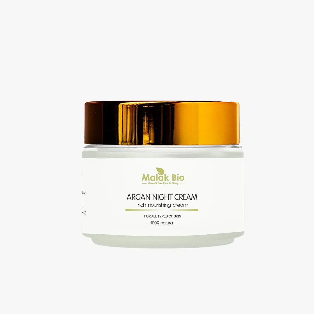 night crean with argan oil skin care products 50 gr malak bio for men and women organic natural pure beauty for skin