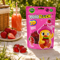 YoloDuck Vente en gros Gommes aux fruits roses en sachet de 65g à fort potentiel de profit, prêtes à l'emploi