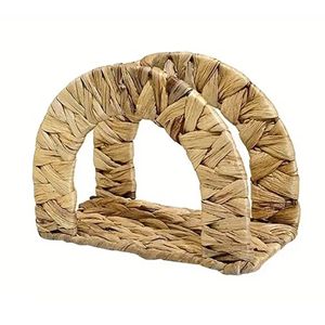 Promotions! TienPhong Vente en gros 2024 Porte-serviettes en jacinthe d'eau tissé à la main, Distributeur de mouchoirs rectangulaire naturel pour tables - Product Image 1