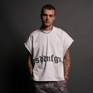 White Color Good Supplier With Own Logo Printed Comfortable Soft Touch Lightweight Fabric <b>Men</b> Wear Cut Of Sleeve <b>Shirts</b> - Product Image 1