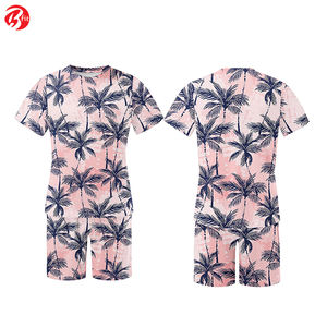 Tissu respirant été saison porter hommes été Shorts ensemble à la main pleine Sublimation impression haute rue été Shorts ensemble - Product Image 3