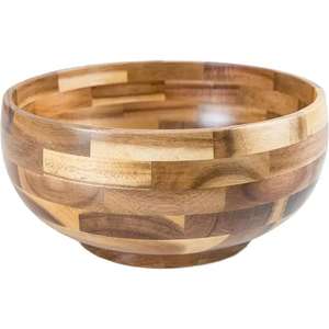 Cuencos para servir ensaladas artesanales indias elegantes de alta calidad, madera maciza Mongo con acabado brillante y técnica pulida para fiestas - Product Image 4