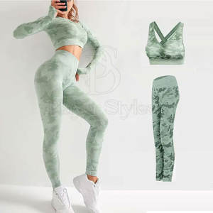 Women's Plus Size High Waist Reversible Yoga Set Solid <b>Pattern</b> Sports Bra Stretchable Fitness <b>Leggings</b> Breathable Design for - Product Image 4